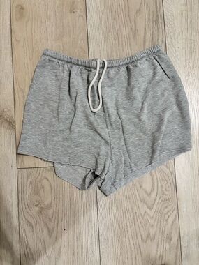 Women's Gray Drawstring Lounge Shorts